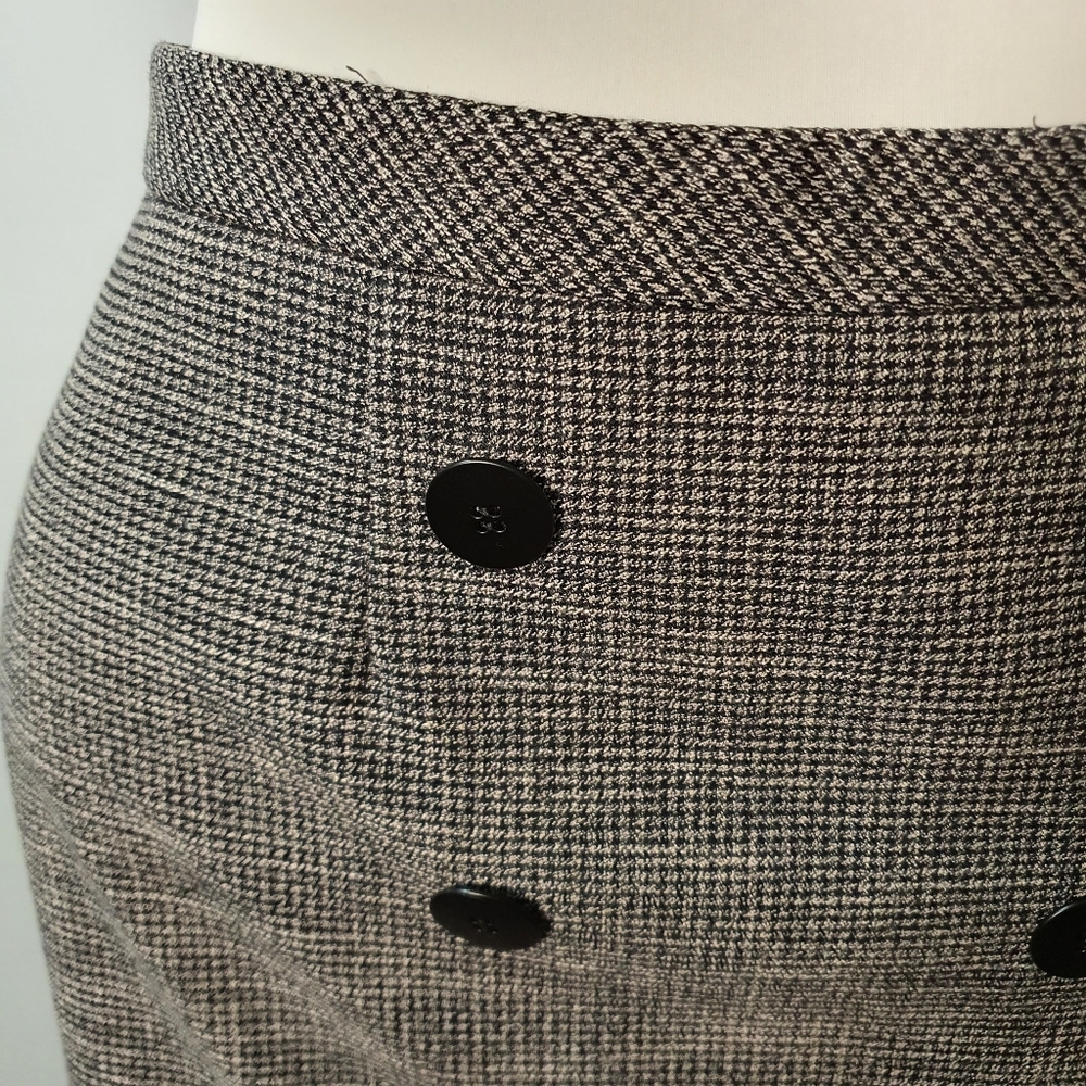 Veronika Maine Houndstooth Midi Skirt Size 14 - Picture 6 of 9